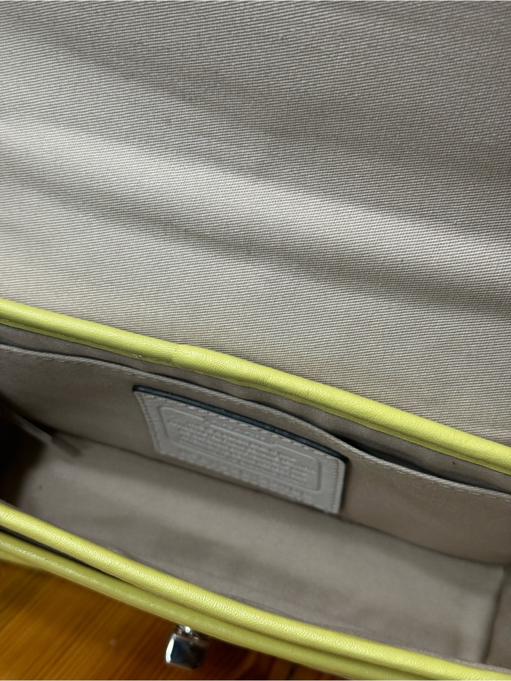 Coach White and Yellow Leather Crossbody with Tassel - Picture 9 of 14